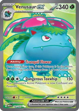 Venusaur Ex 182 165 182 Sv Scarlet And Violet 151 Holofoil