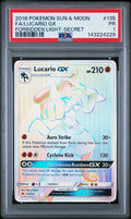 Lucario GX Secret PSA 1 2018 Pokemon Sun & Moon Forbidden Light #135 POP 2