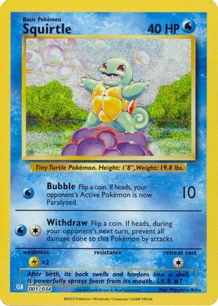 Squirtle (1/034) - Trading Card Game Classic Holofoil