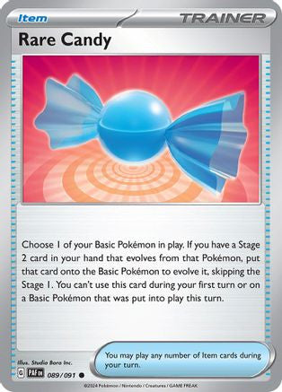 Rare Candy 89 Sv Paldean Fates Reverse Holofoil