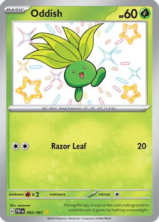 Oddish 92 Sv Paldean Fates Holofoil