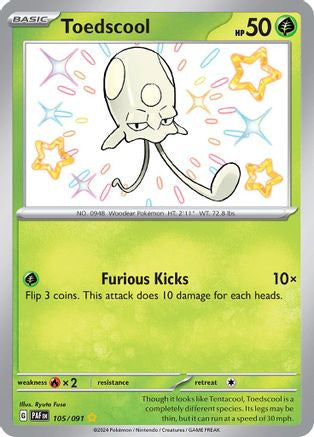 Toedscool 105 Sv Paldean Fates Holofoil