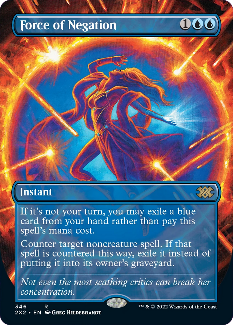 Force of Negation (2X2-346) - Double Masters 2022 (Borderless) Foil