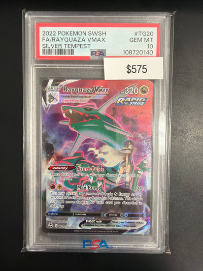Pokemon Silver Tempest Rayquaza VMAX #TG20 PSA 10