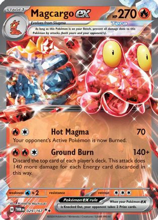 Magcargo Ex 29 Sv06 Twilight Masquerade Holofoil