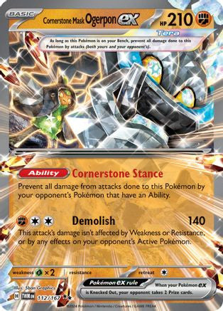Cornerstone Mask Ogerpon Ex 112 Sv06 Twilight Masquerade Holofoil