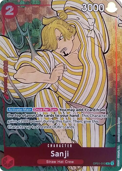 Sanji (English Version 1st Anniversary Set) - OP01-013 - (One Piece Promotion Cards)