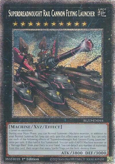 Superdreadnought Rail Cannon Flying Launcher - BLZD-EN044 - Starlight Rare - 1st Edition