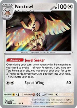 Noctowl 115 Sv07 Stellar Crown Holofoil