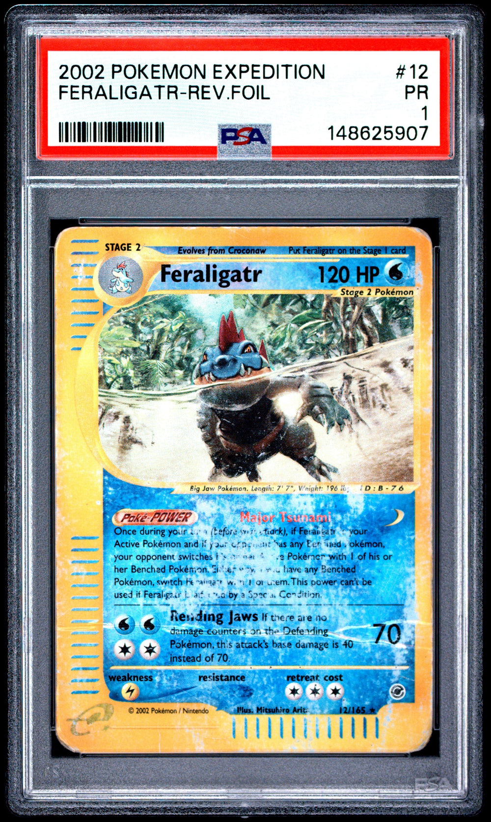 Feraligatr Reverse Holo PSA 1 2002 Pokemon Expedition #12 POP 8