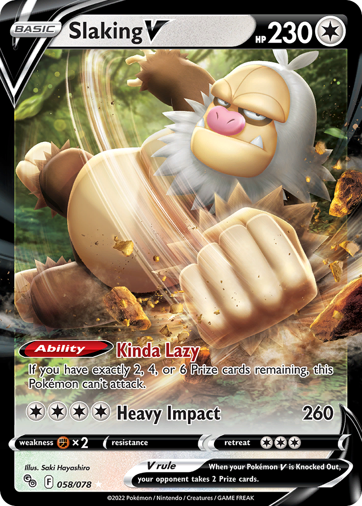 Slaking V 58 78 Pokmon Go Holofoil