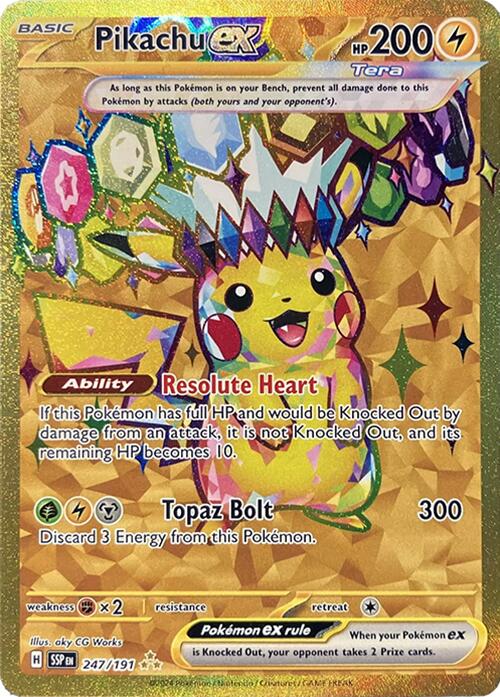 Pikachu ex - 247/191 - 247/191 - (SV08: Surging Sparks)