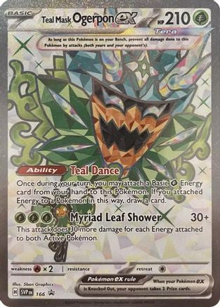 Teal Mask Ogerpon Ex 166 166 Sv Scarlet Violet Promo Cards Holofoil