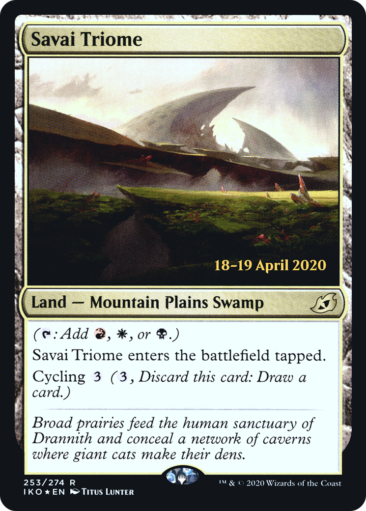Savai Triome (PRE-253S) - Ikoria: Lair of Behemoths Promos Foil