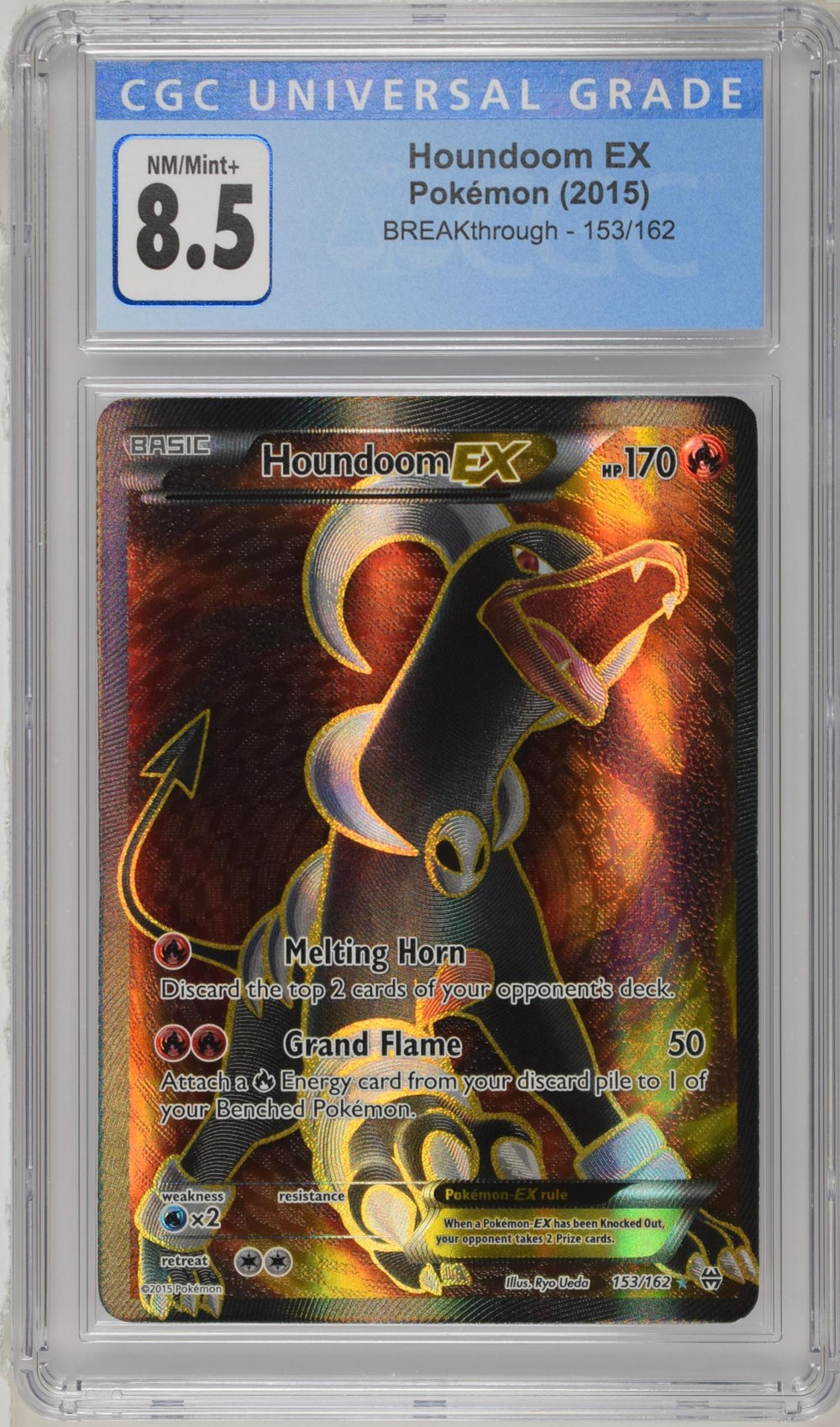 Houndoom EX CGC 8.5 2015 BREAKthrough #153/162