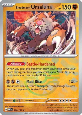 Bloodmoon Ursaluna Poke Ball Pattern 54 Sv Prismatic Evolutions Holofoil