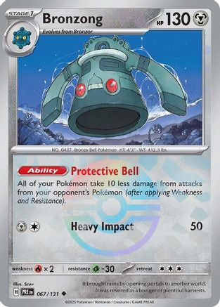 Bronzong Poke Ball Pattern 67 Sv Prismatic Evolutions Holofoil