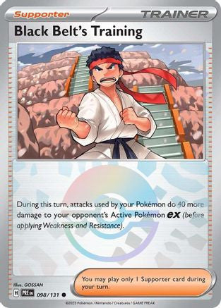 Black Belt's Training 098 131 Poke Ball Pattern 98 Sv Prismatic Evolutions Holofoil
