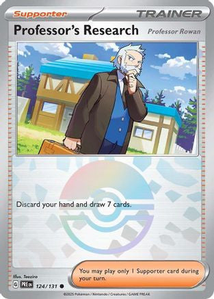 Professor's Research Professor Rowan Poke Ball Pattern 124 Sv Prismatic Evolutions Holofoil
