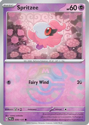 Spritzee Master Ball Pattern 38 Sv Prismatic Evolutions Holofoil