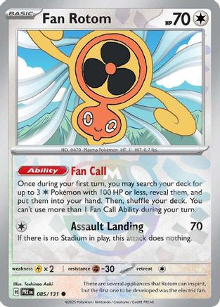 Fan Rotom Master Ball Pattern 85 Sv Prismatic Evolutions Holofoil