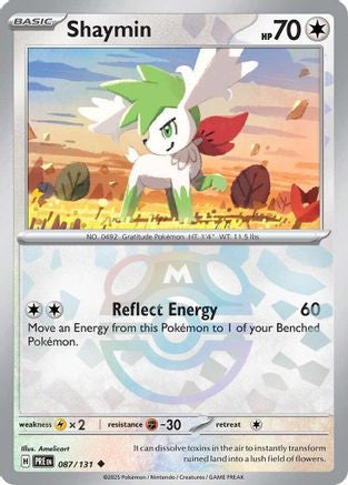 Shaymin Master Ball Pattern 87 Sv Prismatic Evolutions Holofoil
