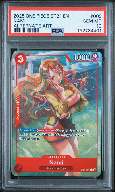 Nami Alternate Art PSA 10 2025 One Piece Starter Deck St21 Ex Gear 5 #009