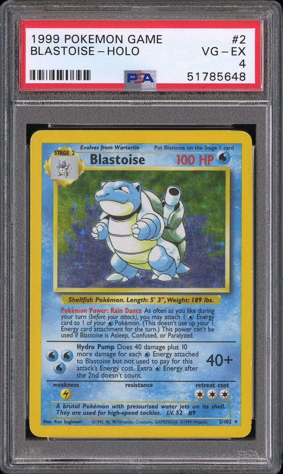 Blastoise Holo PSA 4 1999 Pokemon Game #2