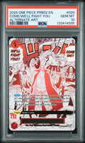 Come On! We'll Fight You! Alt Art PSA 10 2025 One Piece Prb02 #020