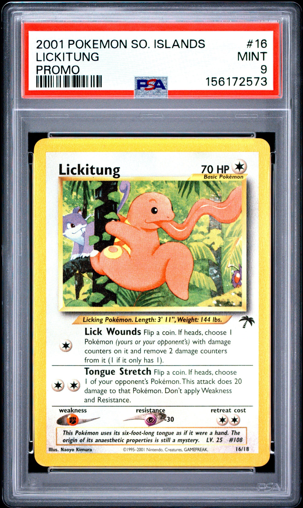 Lickitung PSA 9 2001 Pokemon Southern Islands Promo #16