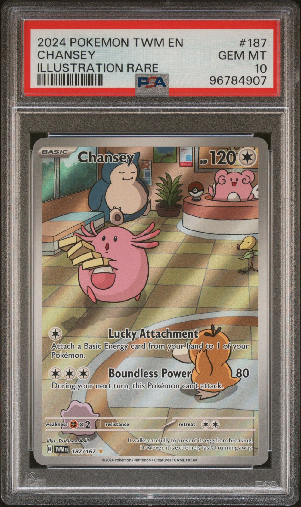 Chansey PSA 10 2024 Pokemon Twm En Twilight Masquerade #187