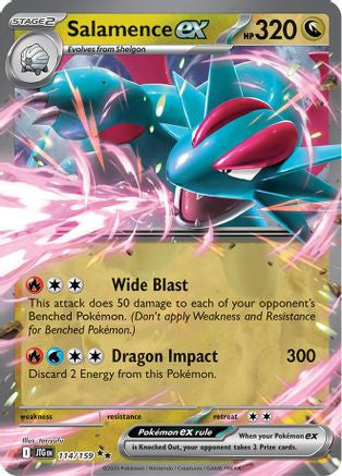 Salamence Ex 114 159 114 Sv09 Journey Together Holofoil