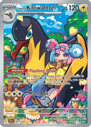 Iono's Kilowattrel 163 159 163 Sv09 Journey Together Holofoil