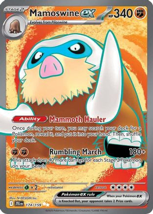 Mamoswine Ex 174 159 174 Sv09 Journey Together Holofoil
