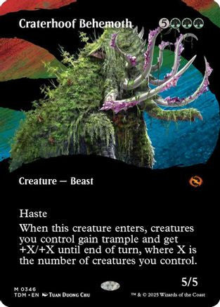 Craterhoof Behemoth (Borderless) (TDM-346) - Tarkir: Dragonstorm