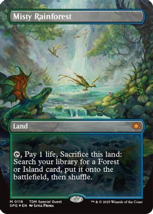 Misty Rainforest (Borderless) (Dragonscale Foil) (SPG-116) - Special Guests Foil