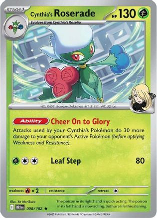 Cynthia's Roserade 8 Sv10 Destined Rivals Holofoil