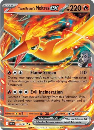 Team Rocket's Moltres Ex 31 Sv10 Destined Rivals Holofoil