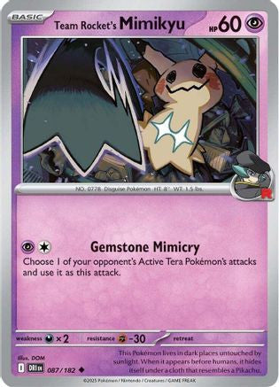 Team Rocket's Mimikyu 87 Sv10 Destined Rivals