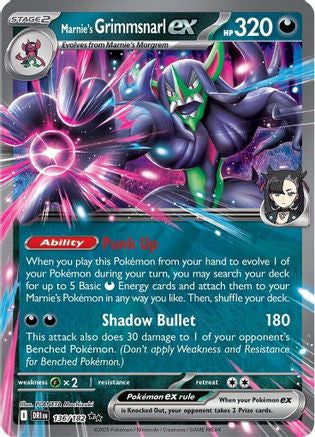 Marnie's Grimmsnarl Ex 136 Sv10 Destined Rivals Holofoil
