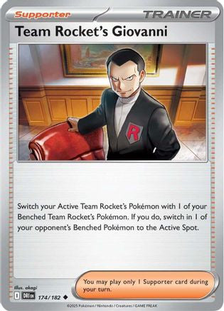 Team Rocket's Giovanni 174 Sv10 Destined Rivals Reverse Holofoil