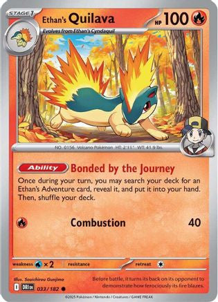 Ethan's Quilava 33 Sv10 Destined Rivals Reverse Holofoil