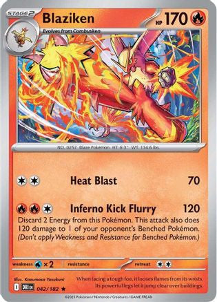 Blaziken 042 182 42 Sv10 Destined Rivals Holofoil