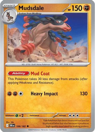Mudsdale 108 Sv10 Destined Rivals Reverse Holofoil