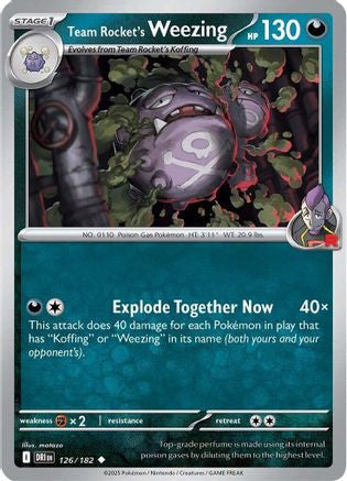 Team Rocket's Weezing 126 182 126 Sv10 Destined Rivals