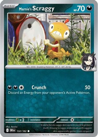 Marnie's Scraggy 132 Sv10 Destined Rivals Reverse Holofoil
