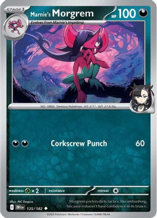 Marnie's Morgrem 135 Sv10 Destined Rivals Reverse Holofoil