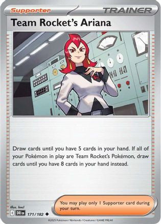 Team Rocket's Ariana 171 182 171 Sv10 Destined Rivals Reverse Holofoil