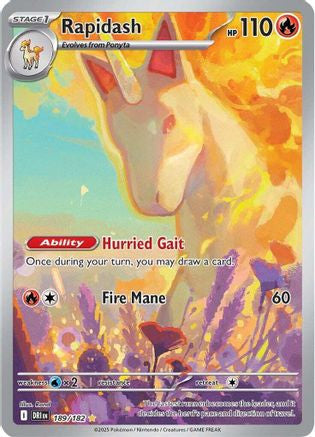 Rapidash 189 182 189 Sv10 Destined Rivals Holofoil