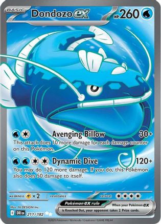 Dondozo Ex 211 182 211 Sv10 Destined Rivals Holofoil